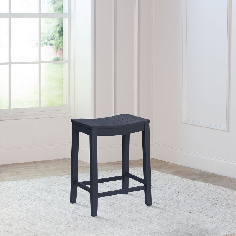 Fiddler Backless Wood Counter Height Barstool Navy - Hillsdale Furniture, 3 of 16