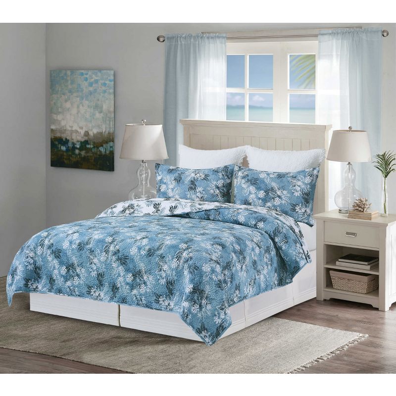 C&F Home Bruno Palms Cotton Quilt Set  - Reversible and Machine Washable, 3 of 10
