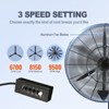 VEVOR Wall-Mount Misting Fan, 30 Inch, 3-speed High Velocity Max. 9500 CFM, Waterproof Oscillating Industrial Wall Fan, Commercial or Residential - 4 of 4