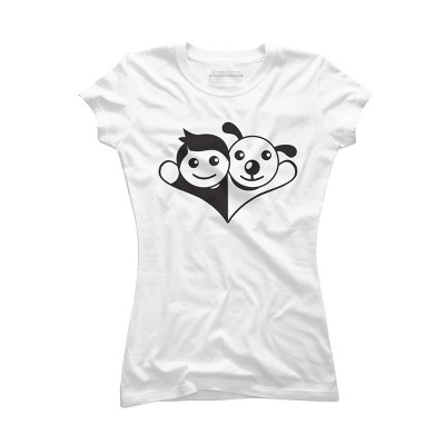 Junior's Design By Humans Doggy Friend By graphicganga T-Shirt