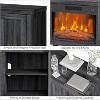 Homhougo Electric Fireplace TV Stand for up to 65", Entertainment Center with 23" Electric Fireplace Remote Control, TV Console Stand Cabinet, Black - 3 of 4