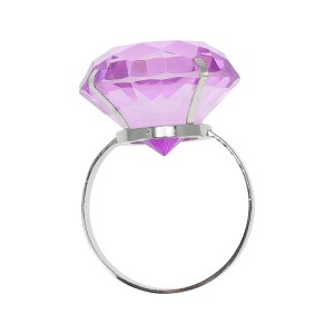 Unique Bargains Napkin Rings Faux Diamond Stainless Steel Plastic 1 Pc - 1 of 3