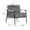 Modern Upholstered Accent Chair with Metal Frame and Wood Armrests for Living Room or Office-Cuddlewood - 4 of 4