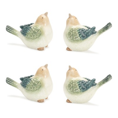 Melrose Terra Cotta Bird Figurine (Set of 4)