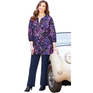 Catherines Petite Muse Pintuck Tunic - 1 of 4