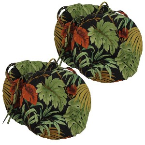 Blazing Needles, 16-inch Outdoor Spun Polyester Tufted Chair Cushion (Set of 4) - 1 of 1