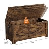 Wooden Toy Storage Bench, 39.4" Chest with Safe Hinges, Entryway Seat, Living Room Decor, Space-Saving Organizer, Simple Assembly - 3 of 4