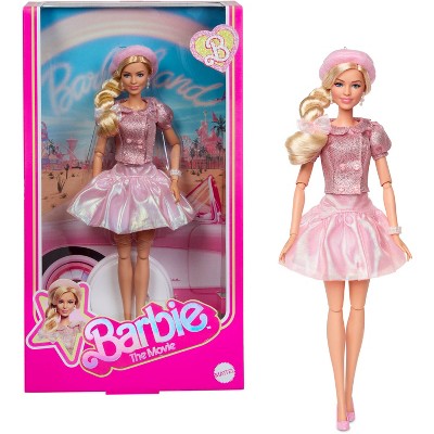 Barbie The Movie Doll, Margot Robbie as Barbie, Collectible Doll Wearing Pink Blouse & Skirt Set