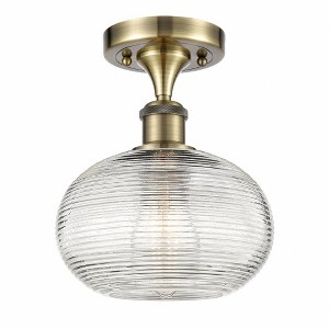 Ithaca - 1 Light Semi-Flush Mount In Industrial Style-9.5 Inches Tall and 8 Inches Wide - 1 of 1