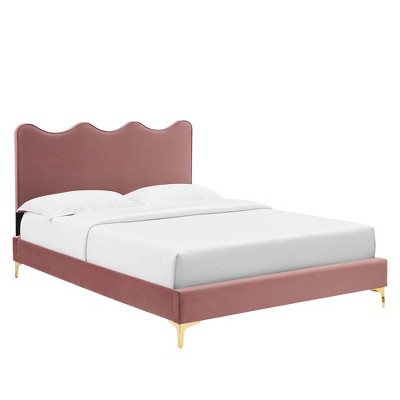 Modway Current Performance Velvet Twin Platform Bed