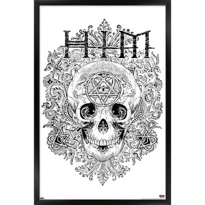 Trends International HIM - Skull Flourish Framed Wall Poster Prints - 1 of 4