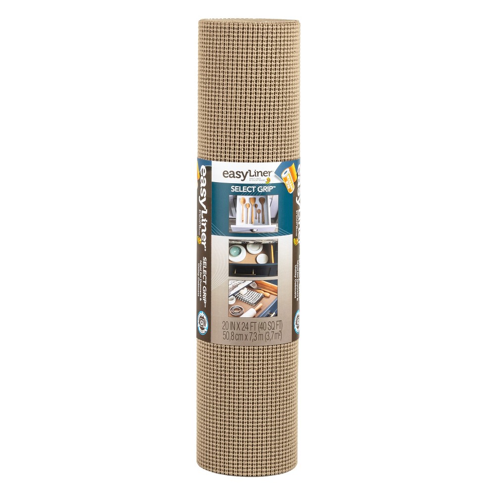 Photos - Garden & Outdoor Decoration Duck Select Grip EasyLiner Non Adhesive Shelf and Drawer Liner, 20" x 24' Brownstone