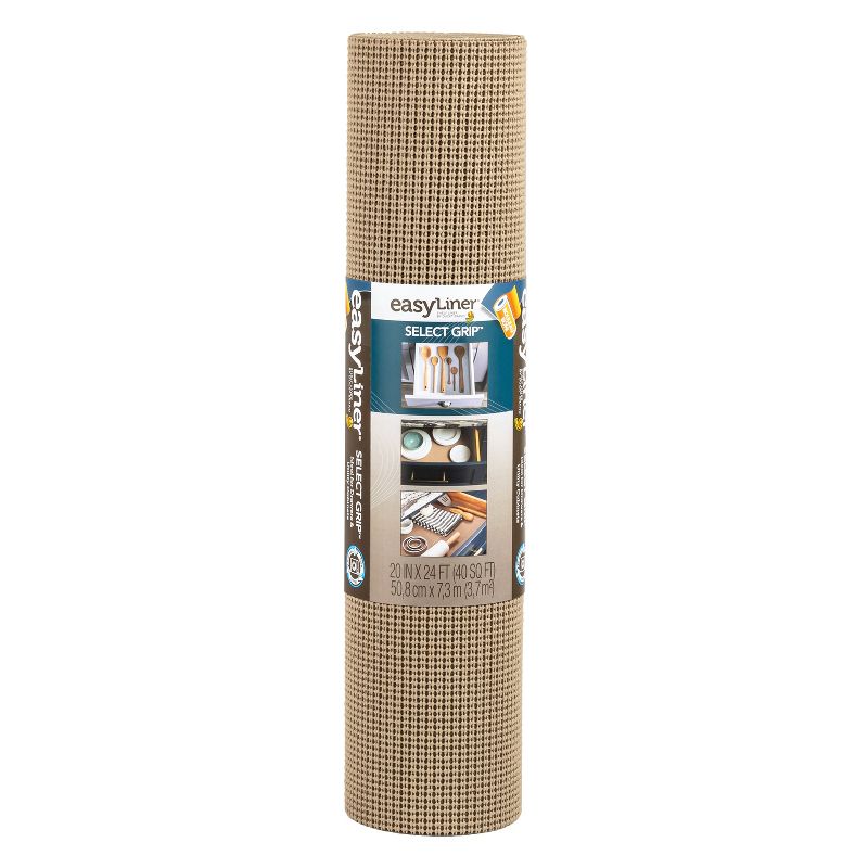 Duck Select Grip EasyLiner Non Adhesive Shelf and Drawer Liner, 20&#34; x 24&#39; Brownstone, 1 of 9