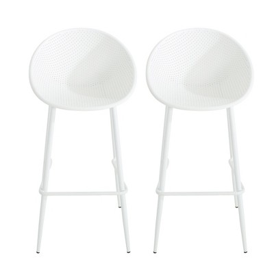 DSVIMOY Counter and Bar Stool Gable Barstool Set with Stylish Design for Kitchen Island, White, 34"*23.5"*19"