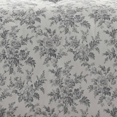 King Gray Cotton Reversible Comforter Set with Shams