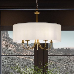 Urban Ambiance Luxury New Traditional Chandelier 21.125''H x 21.625''W,  Brushed Bronze Finish,  Aurora Collection, UHP4090 - 1 of 4
