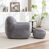 Sapphtopaz Bean Bag Chair with Back Support, Faux Fur Comfy Sofa with Foam Fill, Bean Bag for Adults and Kids, Couches for Living Room - 4 of 4