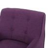 Okak Fabric Accent Chair Button-Tufted Club Chair with Comfy Upholstered Elegant Armchair with Birch Wood Legs for Living Room Bedroom - 3 of 4