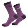 Crazy Dog Women's The Grim Reapurrr Socks Funny Sarcastic Kitten Graphic Novelty Footwear for Ladies - 2 of 4