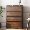 SEVOBAL Dressers Sleek Wooden 4 Drawer Dresser Waterproof Storage Cabinet for Bedroom Living Room Office, Brown, 25.59"*15.75"*38.38" - 3 of 4