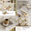 3-Tier Entryway Table, Industrial Console Sofa Table with Storage, Accent Tables with Open Shelves, Diamond-Shaped Metal Frame, Foyer Tables - 3 of 4