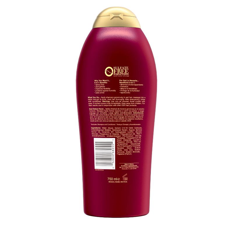 OGX Extra Strength Keratin Smoothing Oil Shampoo - 25.4 fl oz, 5 of 6