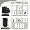 Matte Black Bathroom Accessories Set, 4 Pcs Glass Soap Dispenser, Toothbrush Holder, Qtip Holder for Modern Home Decor - 4 of 4