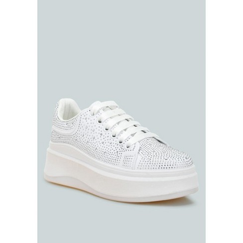 Jitter Bug Rhinestones Embellished Chunky Sneakers - image 1 of 4