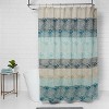 Dot Scallop Shower Curtain Cool - Threshold™ - image 2 of 4