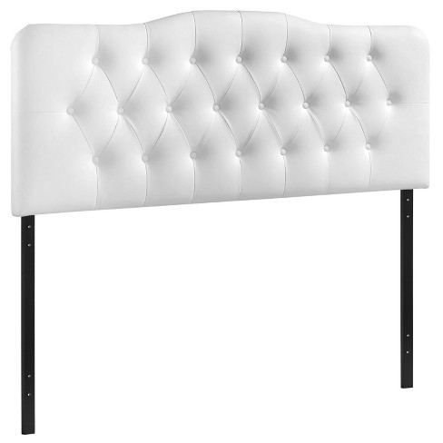 Annabel Full Upholstered Vinyl Headboard White Modway Target