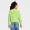 Wicked x Katie Kime Girls' Emerald City Embroidered Cardigan - Lime Green - 3 of 4