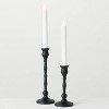 Sullivans Set Of 2 Iron Taper Candle Holders 12.5"H & 15.25"H Black - 2 of 4