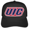 Official University of Illinois Chicago Primary Logo Foam Snapback Trucker Hat for Men and Women Black One Size - 2 of 4