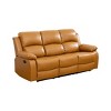 MAYEERTY Reclining Sofa, 3-Seat Wear-Resistant Breathable Fabric Recliner with Reversible Coffee Table for Living Room, Ginger - 3 of 4