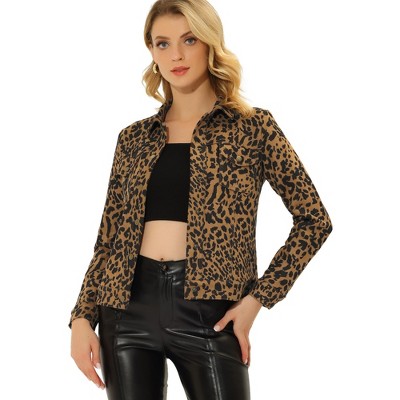 INSPIRE CHIC Women's Turn-Down Collar Flap Pockets Snap Button Faux Suede Jacket