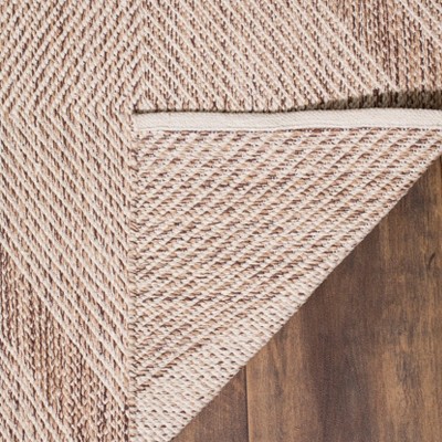 Montauk Beige 6' Square Handwoven Cotton Area Rug