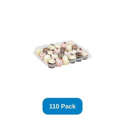 Green Paper Products 24 Count Mini Cupcake Container Clear PET - Case of 110