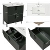 Grungis Bathroom Vanity with Ceramic Sink and Full-Extension Drawers,Freestanding Cabinet with Soft Close Drawer Slides - 3 of 4