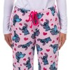 Seven Times Six Disney Stitch Pajamas Women's Plush Heart Accents Lounge Sleep Pants - 3 of 4