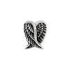 Black Bow Jewelry Sterling Silver Antiqued Heart Shaped Wings Bead Charm - 2 of 4