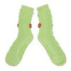 Shrek Plush Santa Shrek Head Women's Green Chenille Crew Socks - 4 of 4