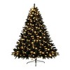 Resenkos 6ft Pre-Lit Hinged Artificial Christmas Tree with 280 Color-Changing LEDs and Metal Stand, Black - 3 of 4