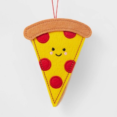 Stuffed Felt Pizza Slice Christmas Tree Ornament Yellow - Wondershop™