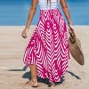 Women's Navy Abstract Smocked Waist Midi Skirt -Cupshe - 4 of 4