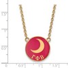 Black Bow Jewelry 14k Yellow Gold Plated Sterling Silver Gamma Phi Beta Greek Life Necklace 18 Inch - 3 of 4