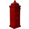 Vynxaria Red Garden Floor Mailbox - Large-Capacity Outdoor Postbox with Vintage Design, 48" Tall - 2 of 4