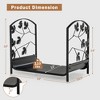 Costway 19'' Firewood Storage Rack Leaf Patterns  Firewood Storage Holder - 4 of 4