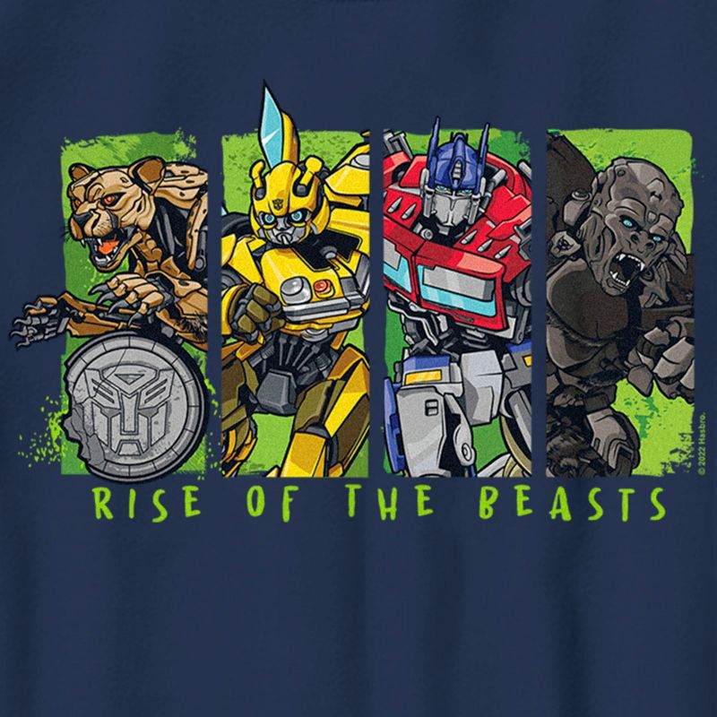 Boy's Transformers: Rise of the Beasts Movie Logo Character Squares T-Shirt, 2 of 5