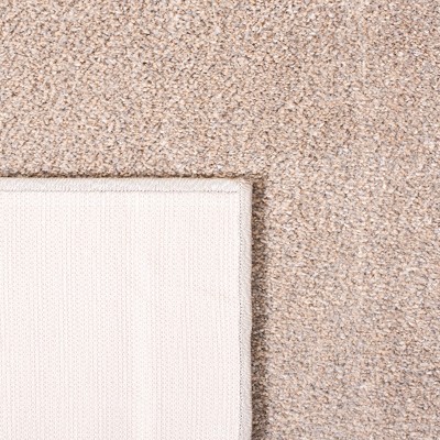 Taupe Non-Slip Synthetic Area Rug with Gel Backing