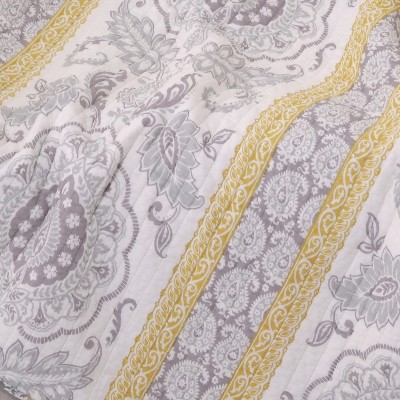 St. Claire Multicolor Cotton Reversible Quilted Throw